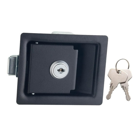 Box Lock, Electric Cabinet Door Lock, Stainless Steel Panel Lock Distribution Box Lock with 2 Keys for Trailer Door Boat