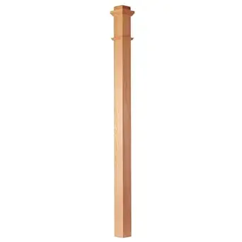 Box Newel Post Standard 3.5" Stair and Railing Post 4075 in Red Oak
