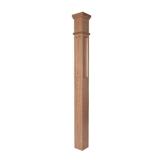 Box Newel Standard 4.75" Stair and Railing Post MFP4375 in Poplar