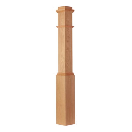 Buy Rail Parts Box Newel Post Standard 6.25 in Stair and Railing Post in Red Oak