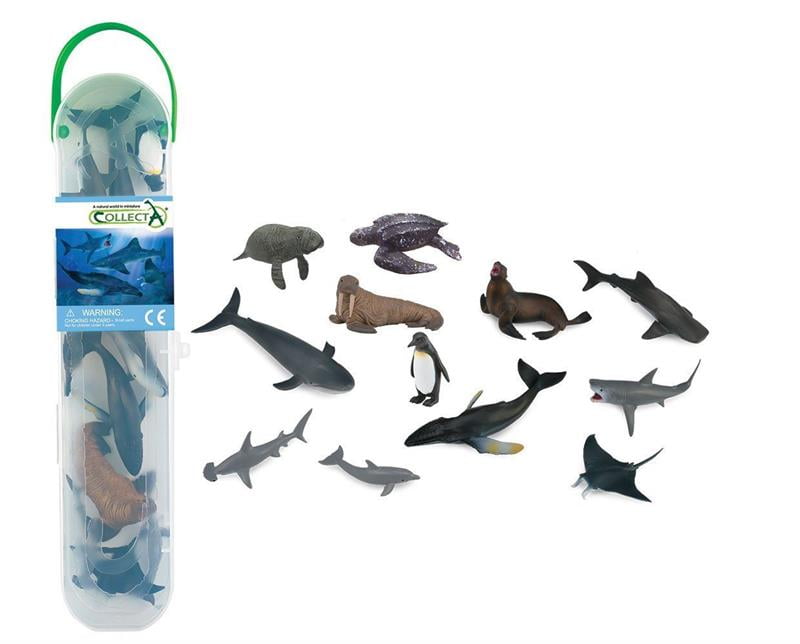 CollectA Mini Sea Animal Set with Vinyl Figures