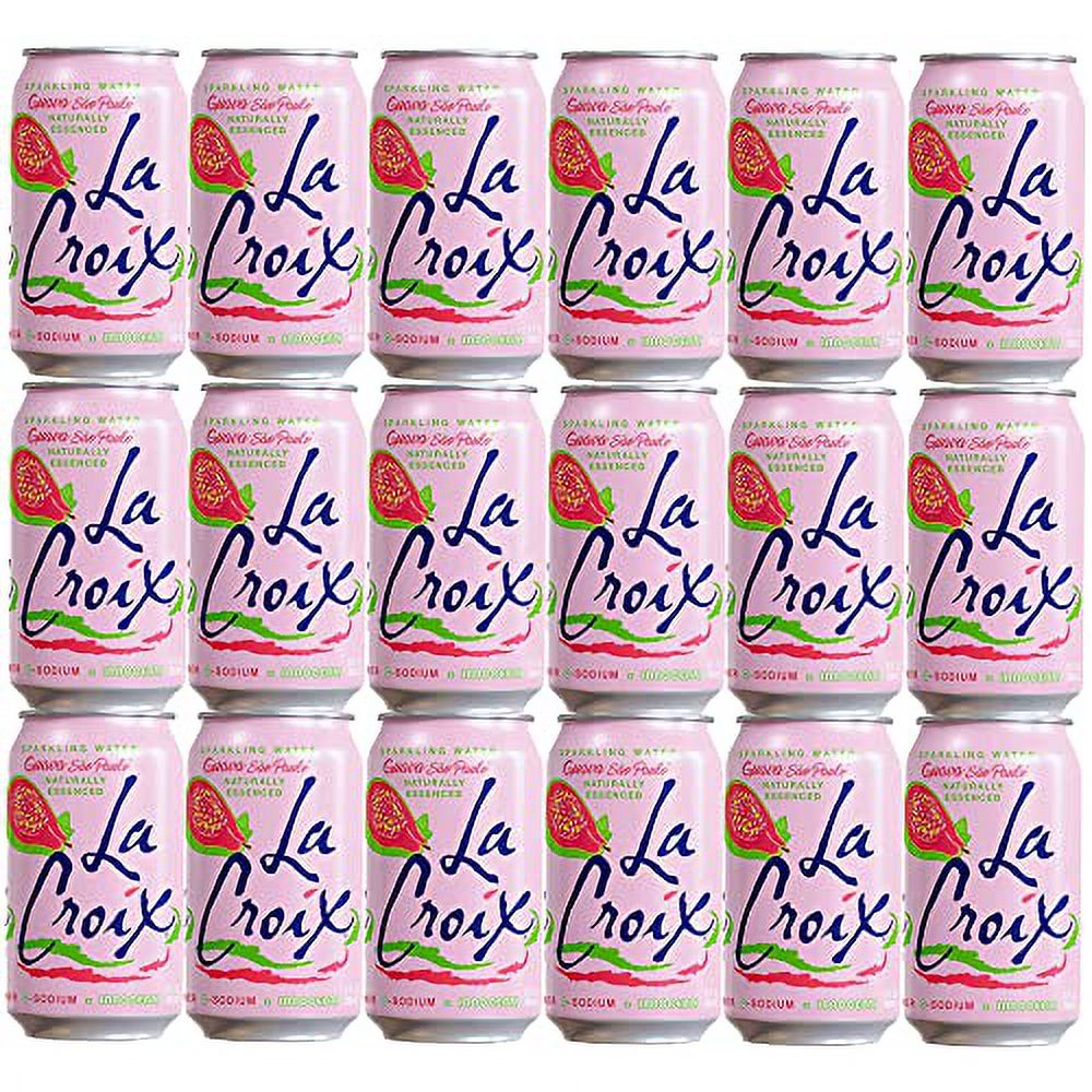 Box (Pack Of 18) La Croix Guava Naturally Essenced Flavored Sparkling