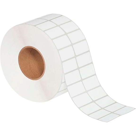 Box Packaging B3203743 2-Up Desktop Direct Thermal Labels, 1 x 0.5 in. - 1 in. Core - White - 12 Rolls per Case