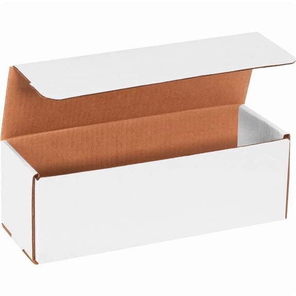 Box Packaging B3203396 Corrugated Mailers, 12 x 4 x 4 in. - White - Pack of 25
