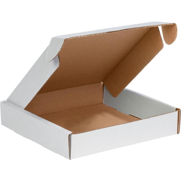 Box Packaging B3203566 Deluxe Literature Tab Lock Mailers, 10 x 10 x 2.75 in. - White