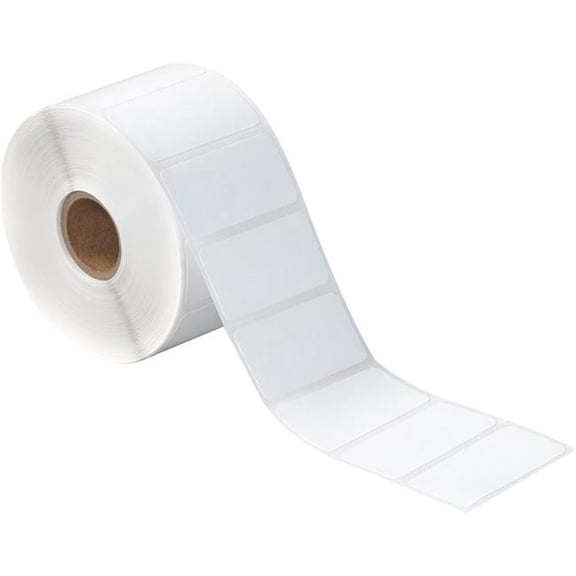 Box Packaging B3203764 Desktop Direct Thermal Labels, 1 x 0.5 in. - 1 in. Core - White - 12 Rolls per Case