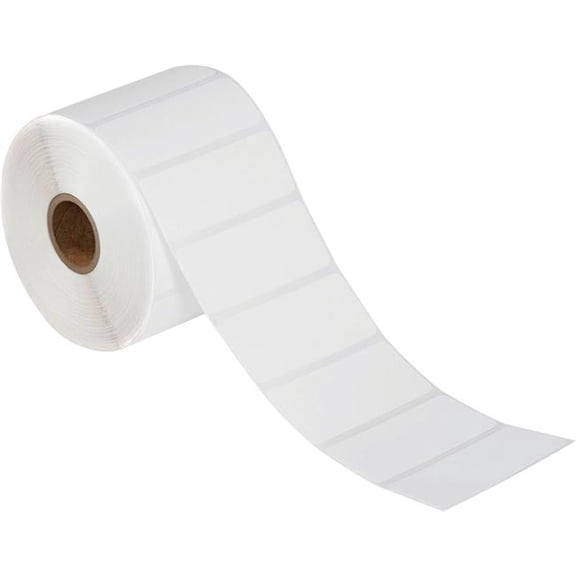 Box Packaging B3203971 Desktop Direct Thermal Labels, 3 x 0.75 in. 1 in. Core - White - 12 Rolls Per Case