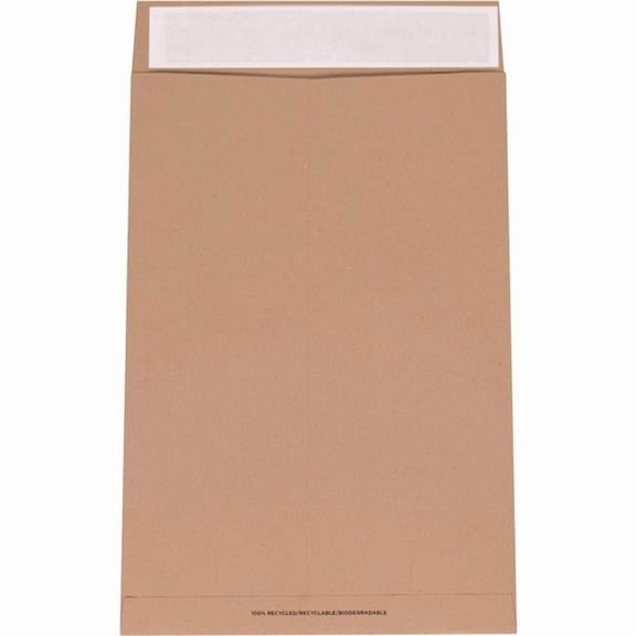 Box Packaging B3203421 Flat Mailer, 12.5 x 19 in. Kraft - Brown - Pack of 250