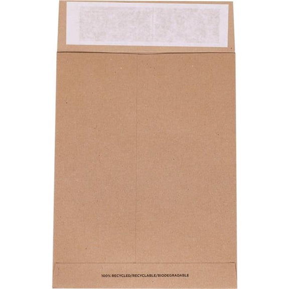 Box Packaging B3203414 Flat Mailer, 9 x 12 in. Kraft - Brown - Pack of 250
