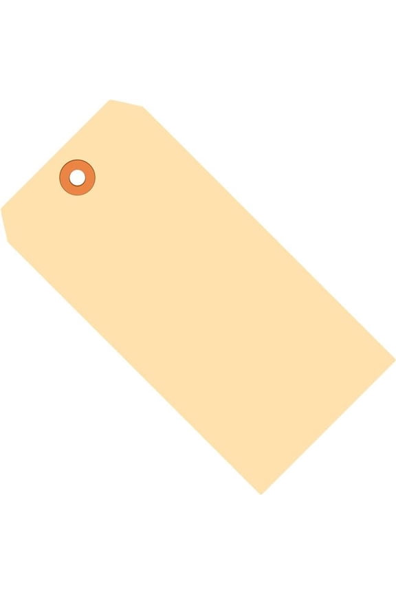 B3203459 Manila Shipping Tags, 13 Point, 4.75 x 2.37 in. - Tan - Pack of 250