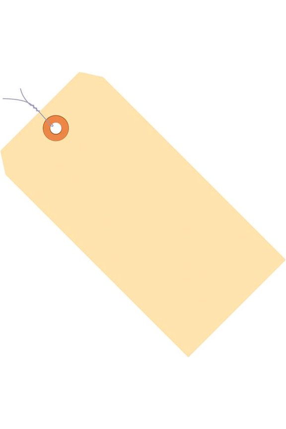 B3203456 Manila Shipping Tags Pre-Wired, 13 Point, 3.25 x 1.62 in. - Tan - Pack of 100