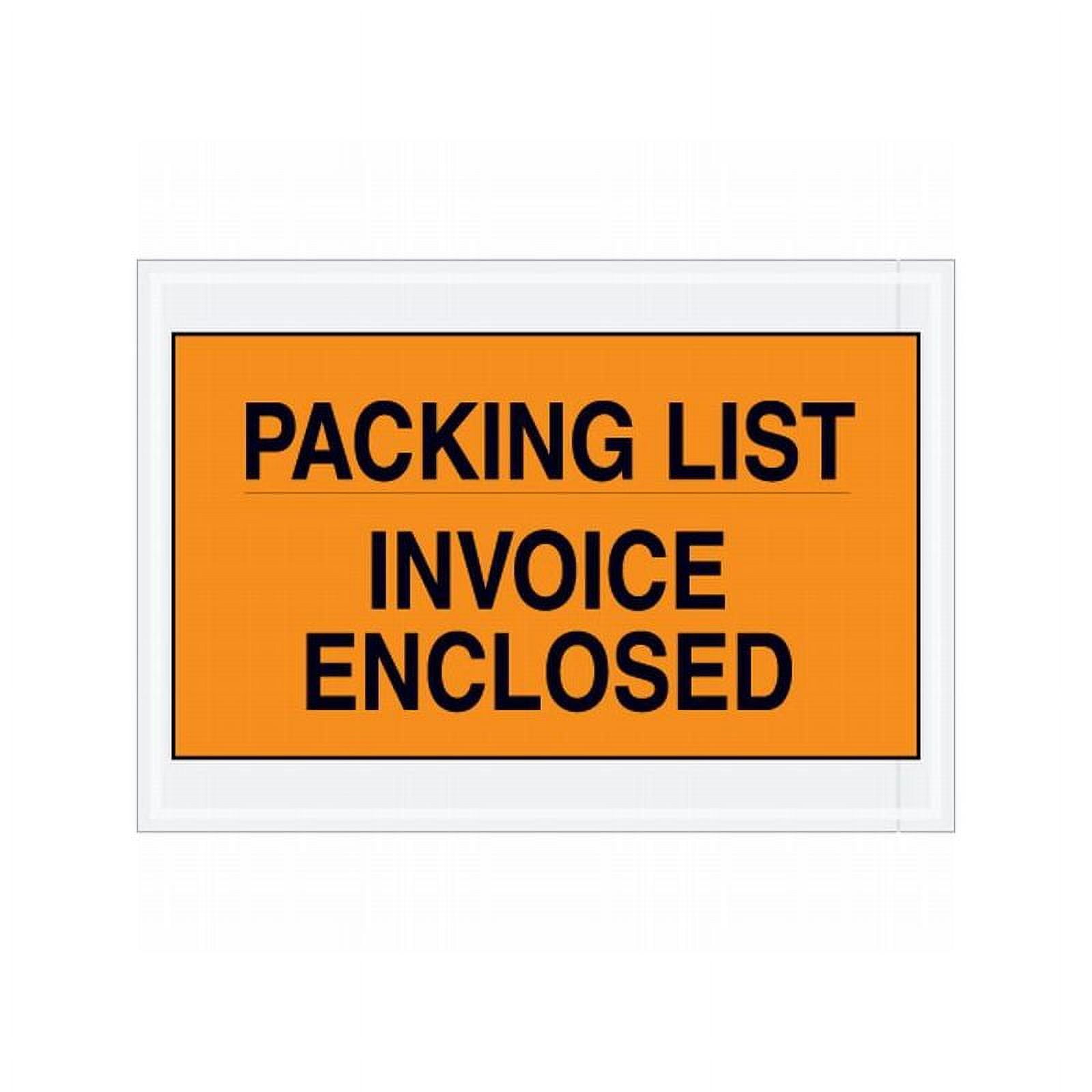 Box Packaging "Packing List/Invoice Enclosed" Envelope, 2 Mil Poly