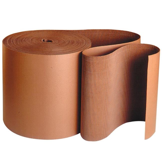 Box Packaging B69339 Single Face Corrugated Roll - A Flute - 9 in. x 250 ft. - Kraft