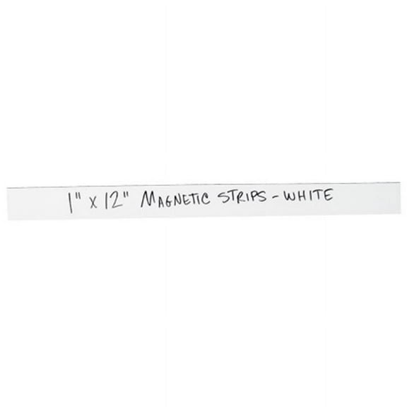 Box Partners  1 x 12 in. White Warehouse Labels - Magnetic Strips - Pack of 25