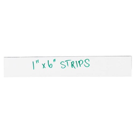 Box Partners  1 x 6 in. White Warehouse Labels - Magnetic Strips - Pack of 25