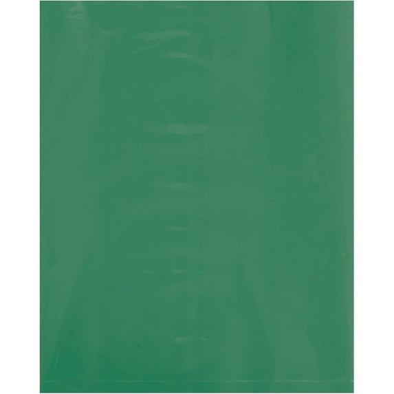 Office Depot® Brand Flat Poly Bags, 12" x 15", Green, Pack Of 1,000