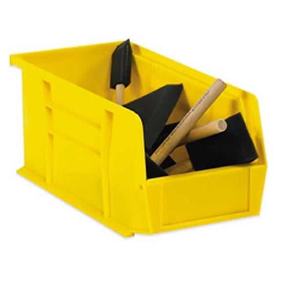 Box Partners  16.50 in. x 18 in. x 11 in. Yellow Plastic Stack & Hang Bin Boxes 3