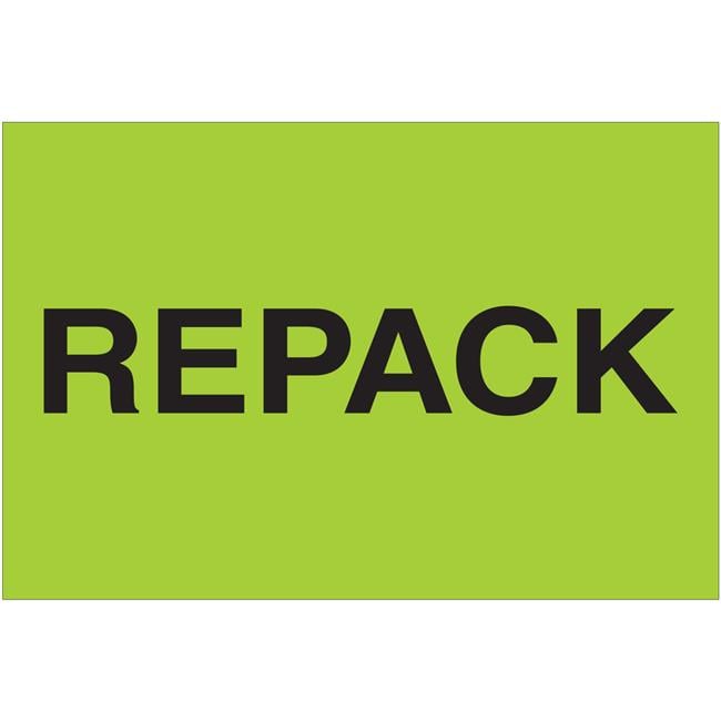 Food Repacking Label Box Partners 2 x 3 in. Repack Labels, Fluorescent Green - Walmart.com