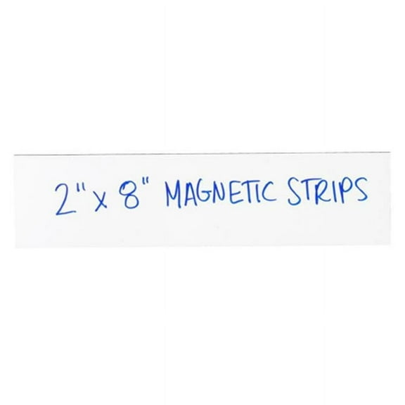 Box Partners 2 x 8 in. White Warehouse Labels - Magnetic Strips - Pack of 25