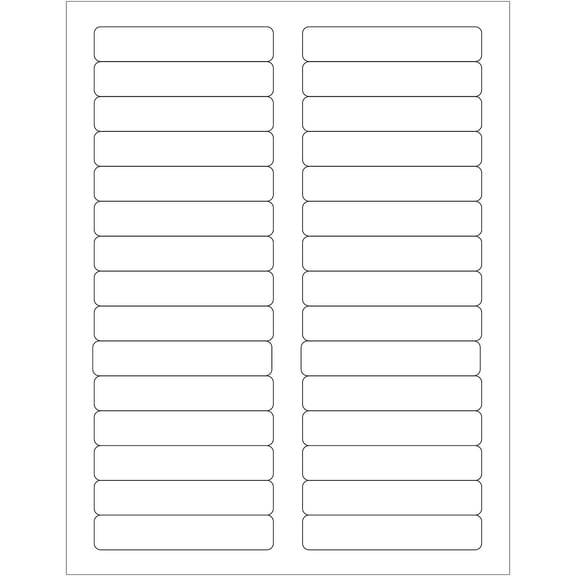 Office Depot® Brand Inkjet/Laser Labels, LL120, Rectangular, 3 7/16" x 11/16", White, Case Of 3,000