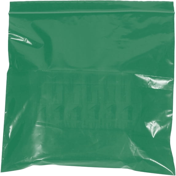 Office Depot® Brand Colored Reclosable Poly Bags, 2 mils, 6" x 9", Green, Case Of 1,000