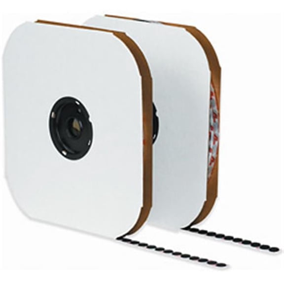 Box Partners .87 in.- Hook- Black Cloth Tie Tape- Individual Dots