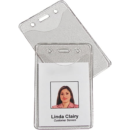 Badge Holders, Pre-Punched, 2" x 3", Clear, PK100 BH131