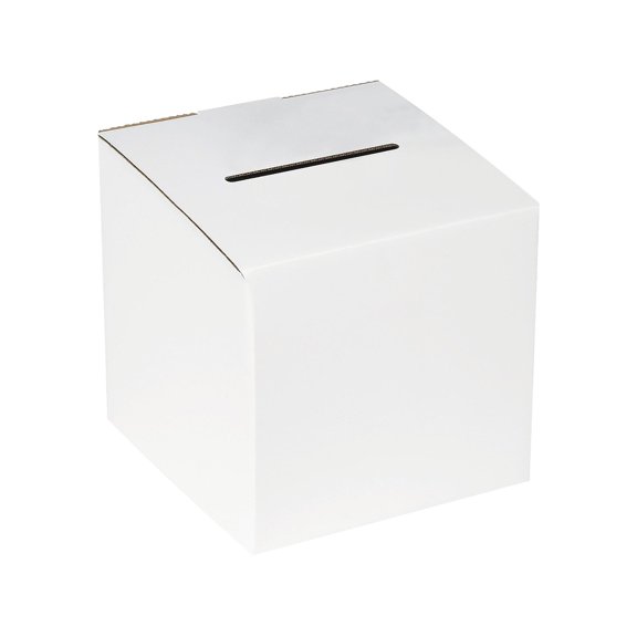 Box Partners Ballot Box 10" x 10" x 9" White 10/Bundle MBALLOT