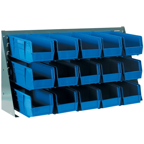 Box Partners Bench Rack Bin Organizer 36" x 8" x 19" Gray 1/Each BINR3619