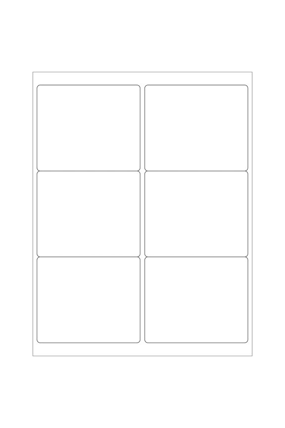 Blockout Laser Labels 4" x 3 1/3" Opaque White 600/Case LL291