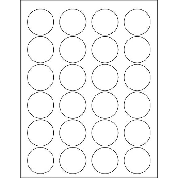 Office Depot® Brand Glossy Circle Laser Labels, LL207, 1 5/8", White, Case Of 3,000