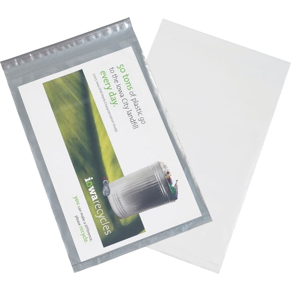 Box Partners Clear View Poly Mailers 14 1/2" x 19" Clear/White 100/Case CV1419