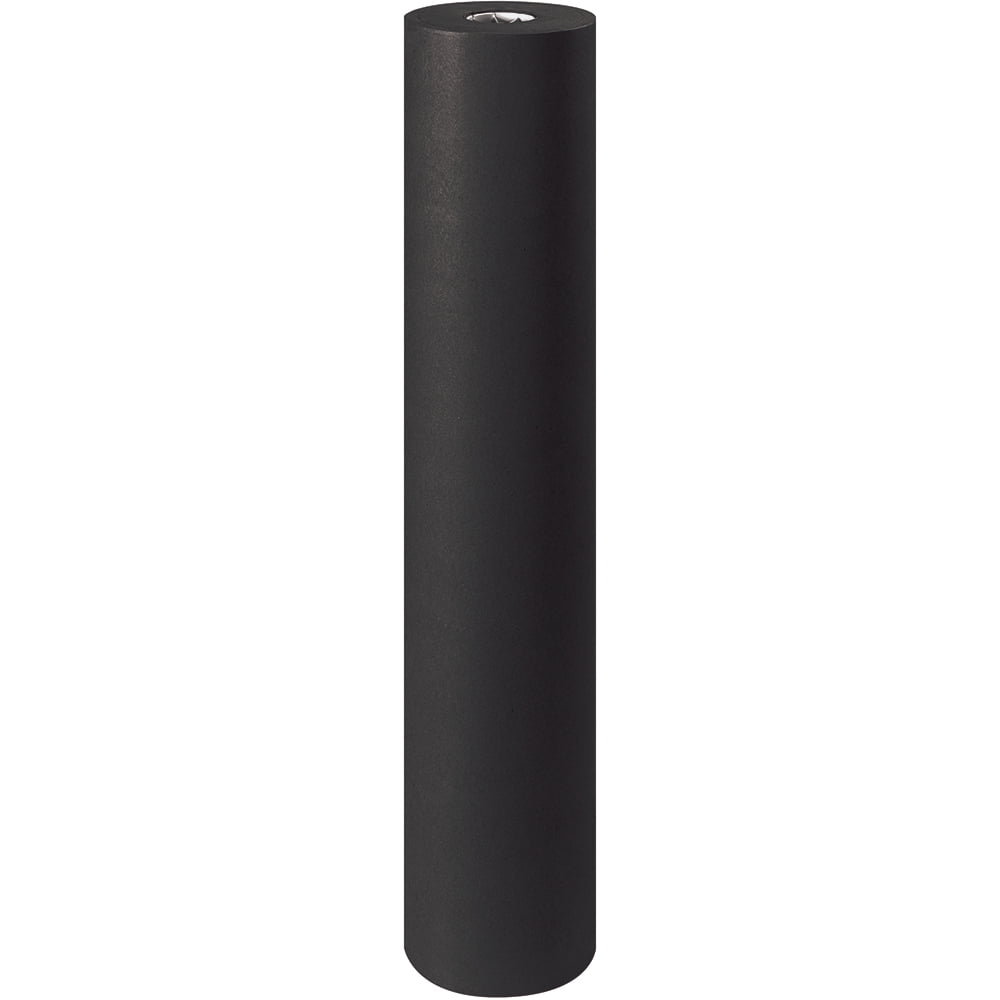 Box Partners Colored Kraft Paper 50# 48" Black 1/Roll KP4850BK