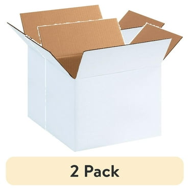 (2 pack) Box Partners Corrugated Boxes 11 1/4" x 8 3/4" x 8" White 25/Bundle 1188SCW