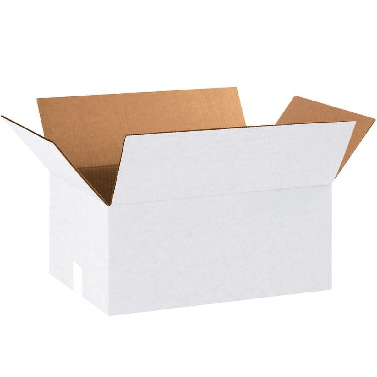 Sleek 31'' White Corrugated Storage Box - ECT-32 Standard