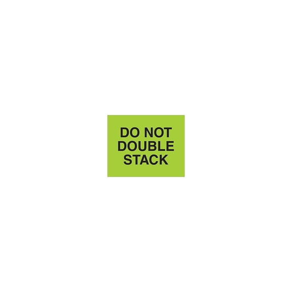 Tape Logic Labels "Do Not Double Stack" 8 x 10" Fluorescent Green 250/Roll (DL1627)