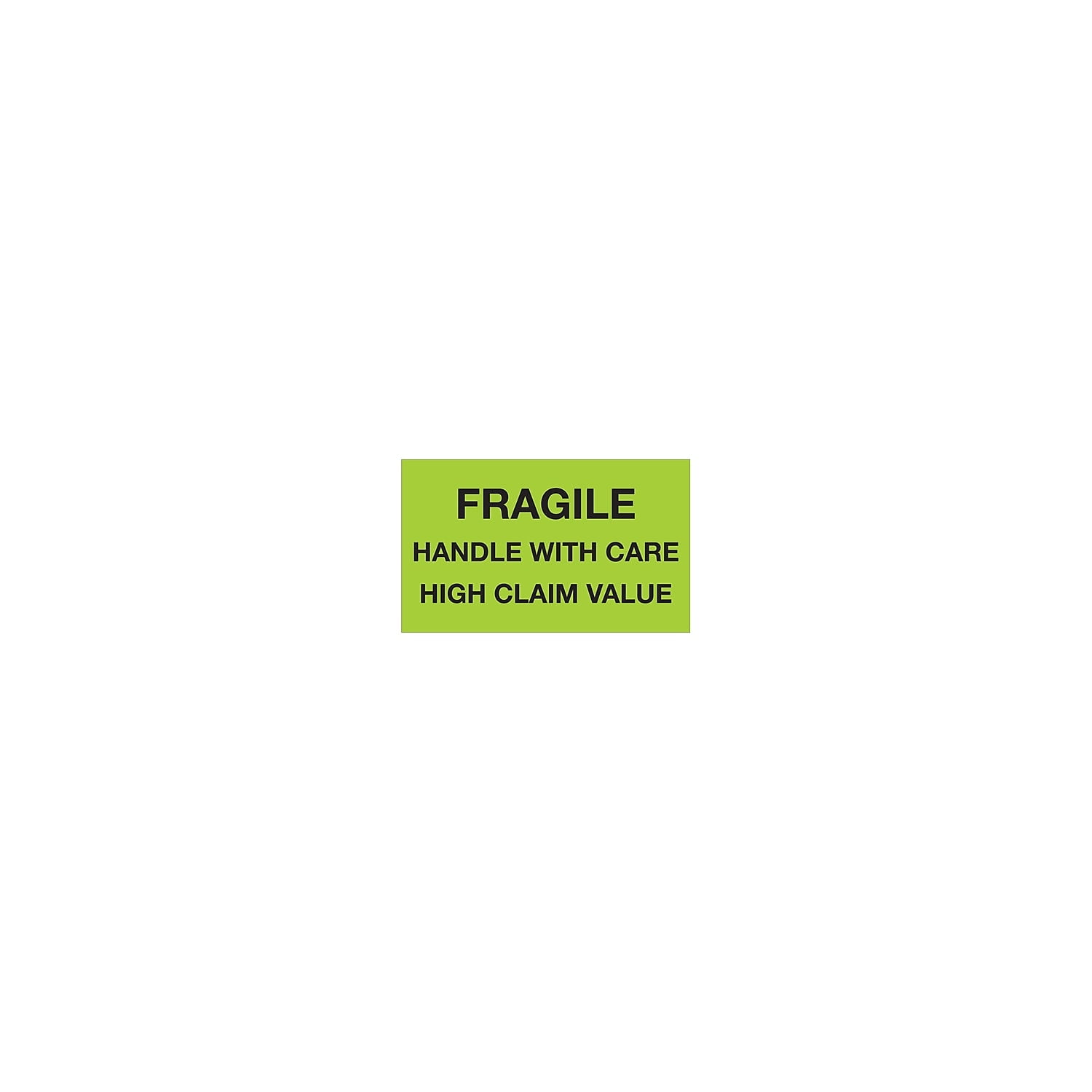 Box Partners DL1641 3 x 5 in. Fragile Handle with Care High Claim Value ...