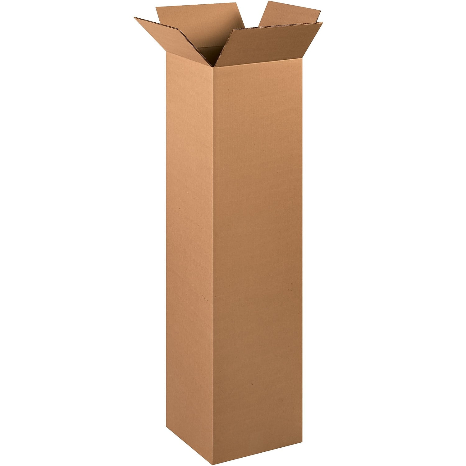 Heavy-Duty Kraft Double Wall Moving Boxes, 12" x 12" x 48"