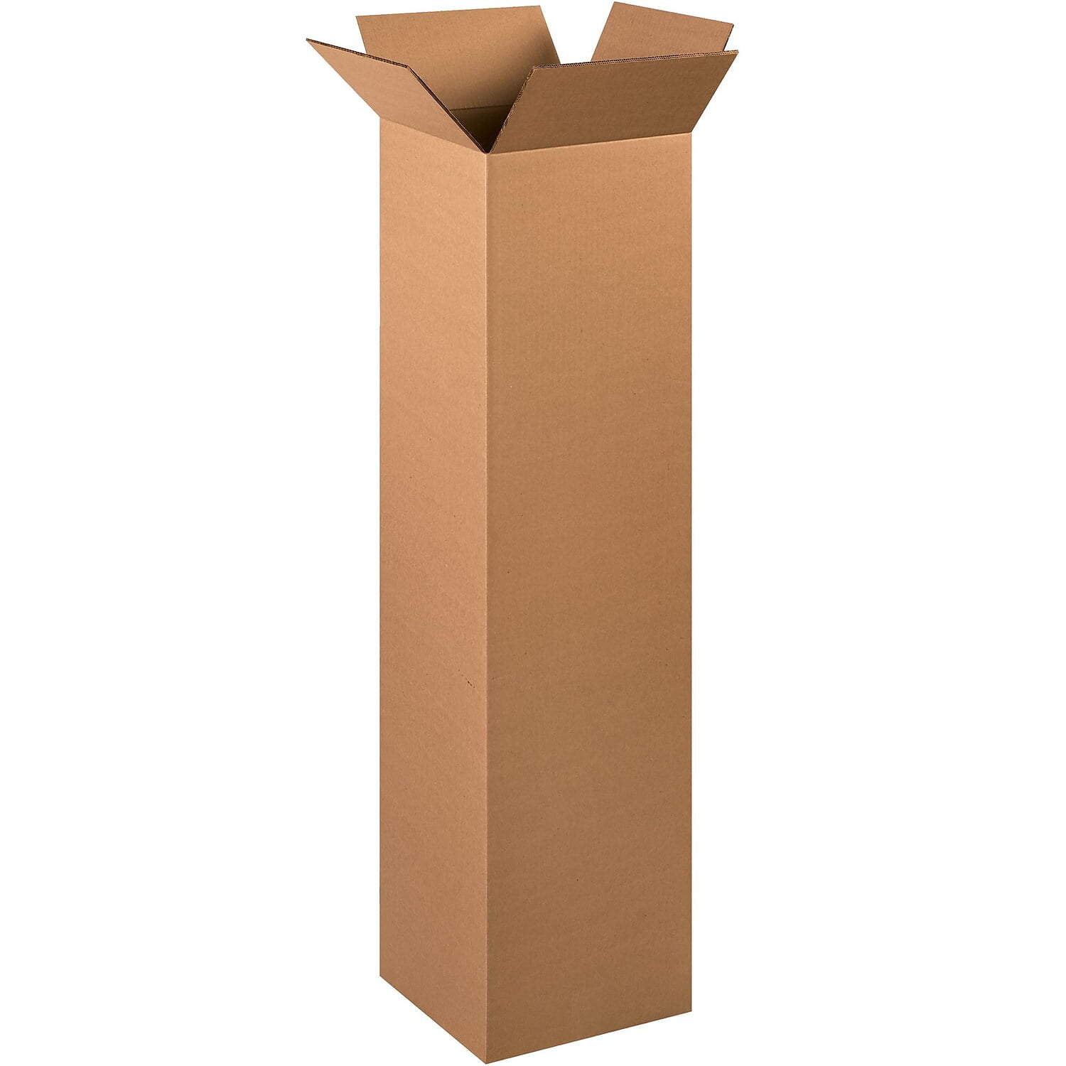 Heavy-Duty Kraft Double Wall Moving Boxes, 12" x 12" x 48"