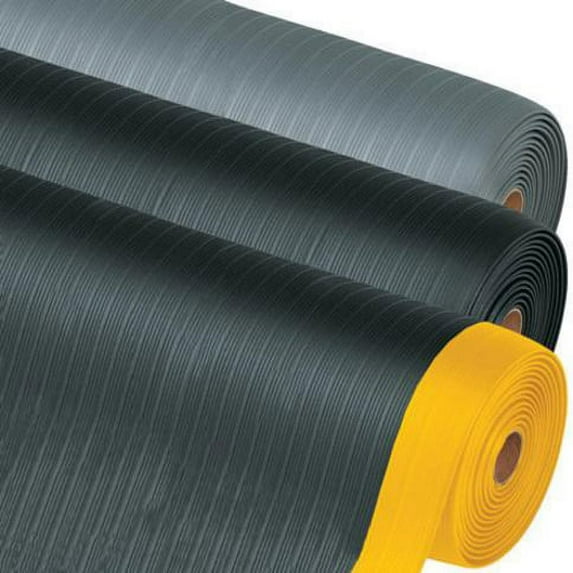 Box Partners Economy Anti-Fatigue Mats 2' x 6' Black/Yellow 1/Each MAT102BY