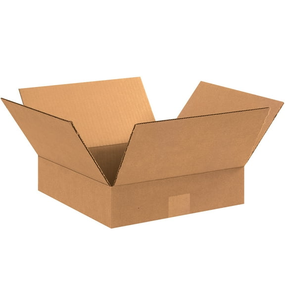 Partners Brand Flat Corrugated Boxes,11x11x3",PK25 11113