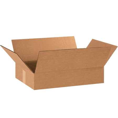 Box Partners Flat Corrugated Boxes 18" x 12" x 3" Kraft 25/Bundle 18123
