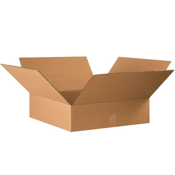 Box Partners Flat Corrugated Boxes 18" x 18" x 5" Kraft 25/Bundle 18185
