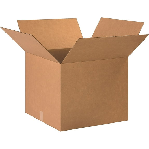 Box Partners Flat Corrugated Boxes 20" x 14" x 4" Kraft 25/Bundle 20144