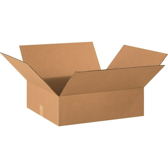 Box Partners Flat Corrugated Boxes 20" x 18" x 6" Kraft 25/Bundle 20186