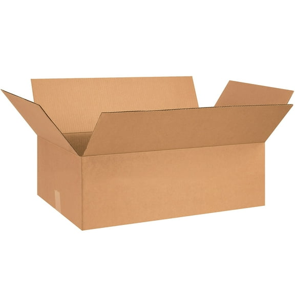 Box Partners Flat Corrugated Boxes 28" x 18" x 8" Kraft 15/Bundle 28188