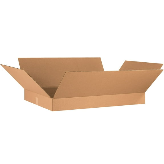 Box Partners Flat Corrugated Boxes 36" x 24" x 4" Kraft 10/Bundle 36244