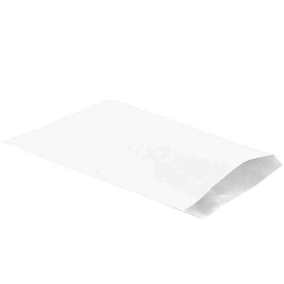 Box Partners Flat Merchandise Bags 6 1/4" x 9 1/4" White 3000/Case BGM101W