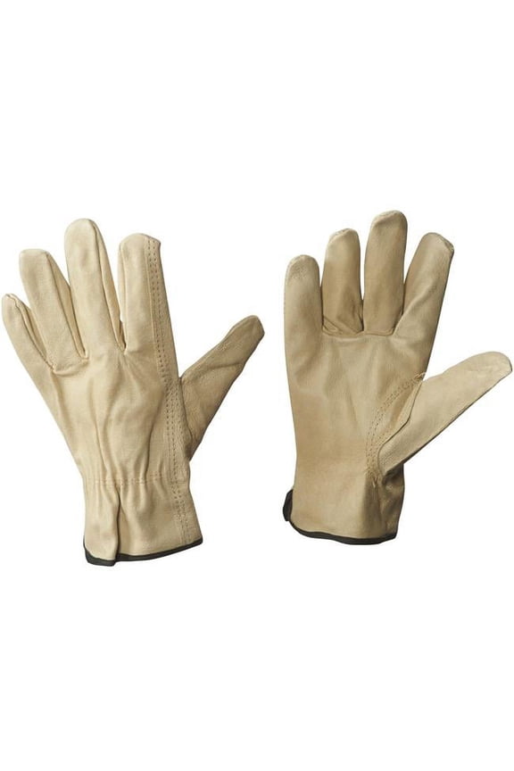 GLV1061L Pigskin Leather Drivers Gloves, Natural - Large - 3 Pairs per Case