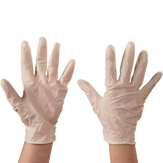 Box Partners GLV2103S Latex Industrial Gloves, White - Small - Case of 100
